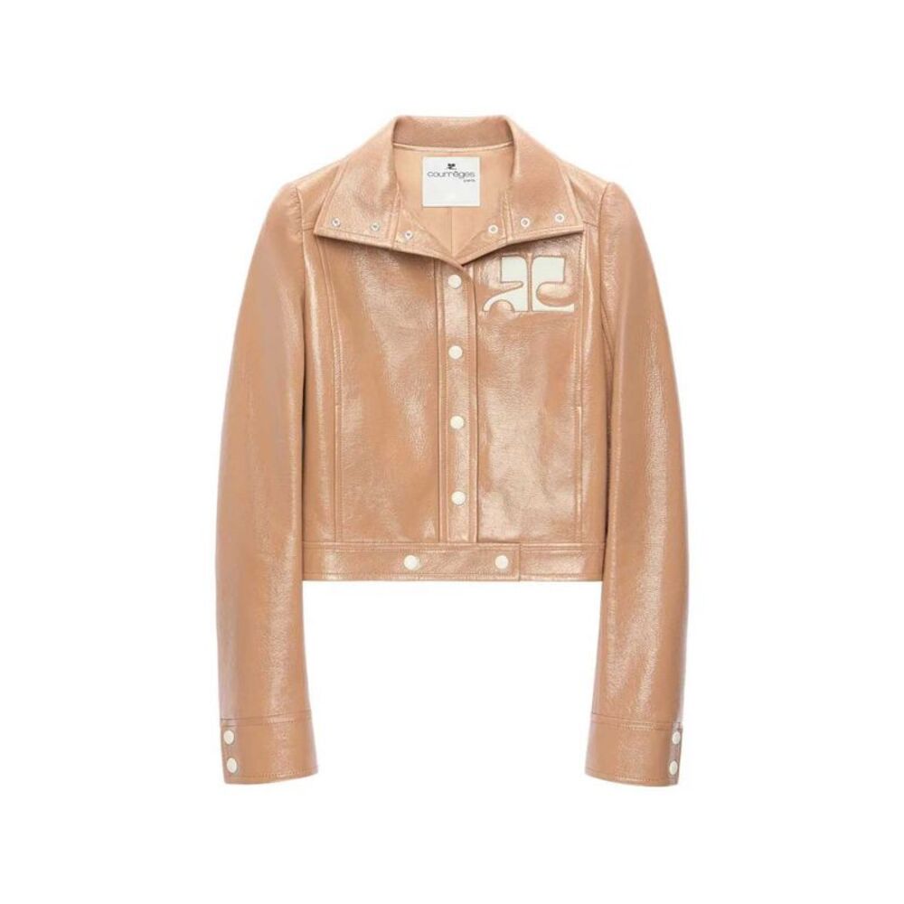 Courreges Women Re-Edition Cropped Vinyl Jacket